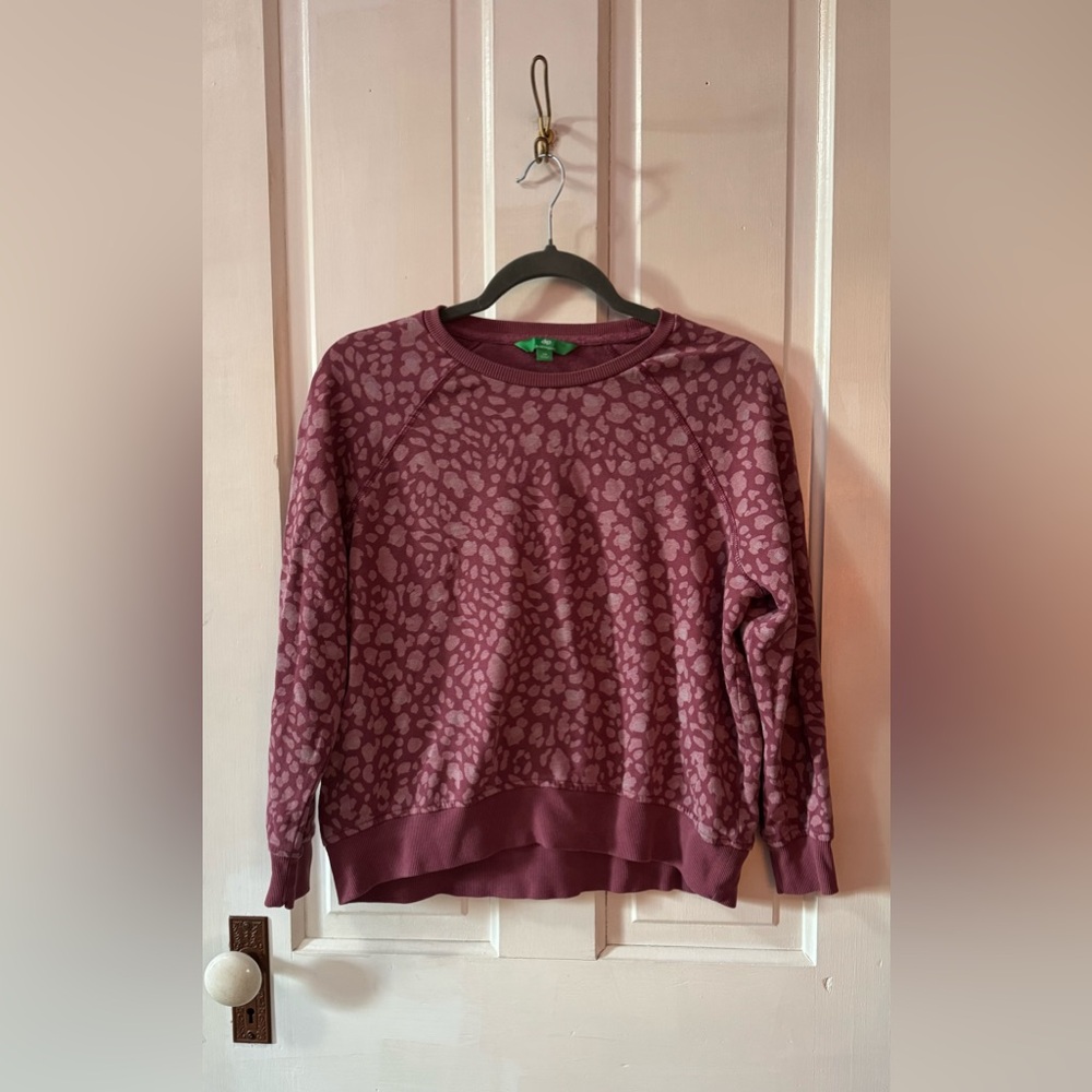 Dip Burgundy and White Patterned Sweater